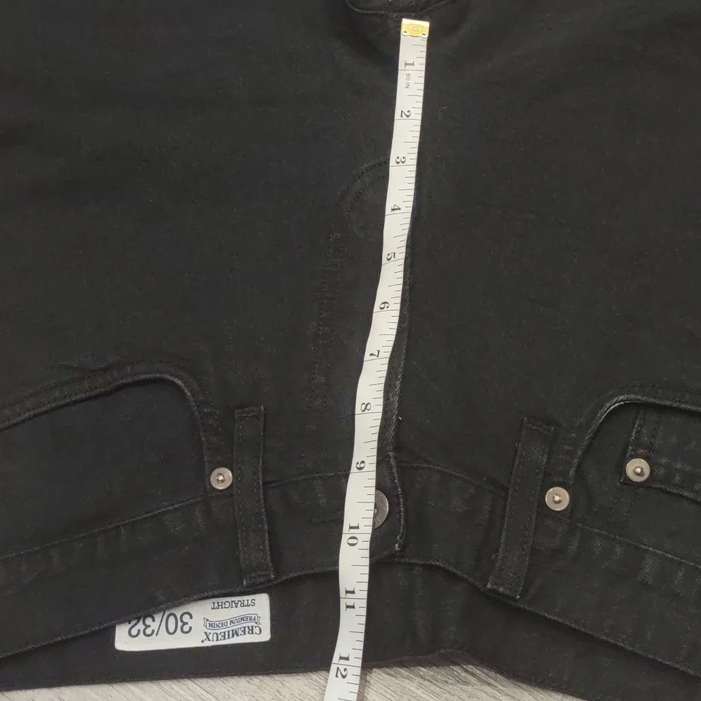 Cremieux Black Straight Denim Pants Jeans Stretch Men's 30 W 32 L - Picture 7 of 10